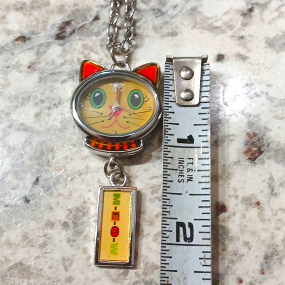 Cat Pendant Necklace with Silver Chain - Picture 5 of 5